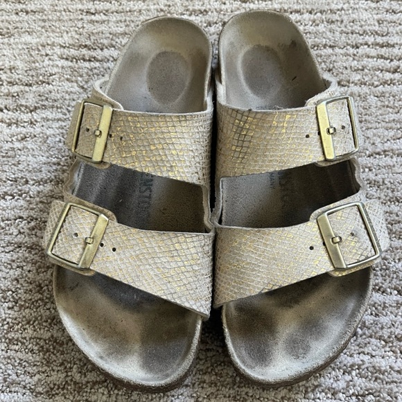 BIRKENSTOCK Arizona Shiny Python Sandal - Picture 2 of 6